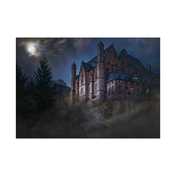 101875-75.jpg Mystical Castle in Dark Forest Poster