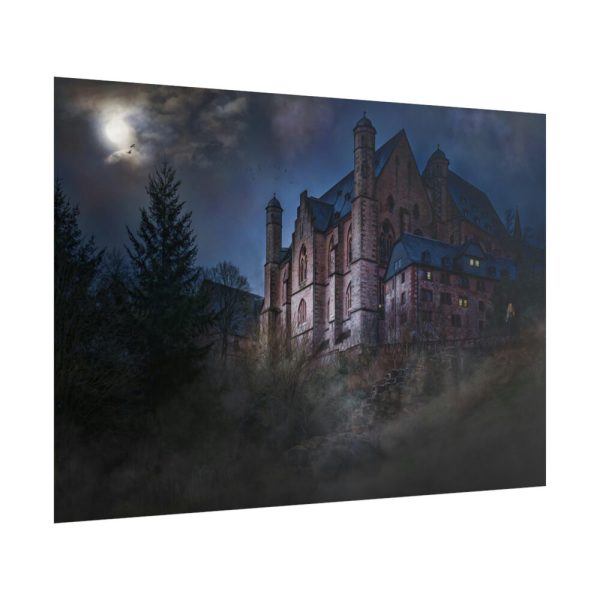 101875-77.jpg Mystical Castle in Dark Forest Poster