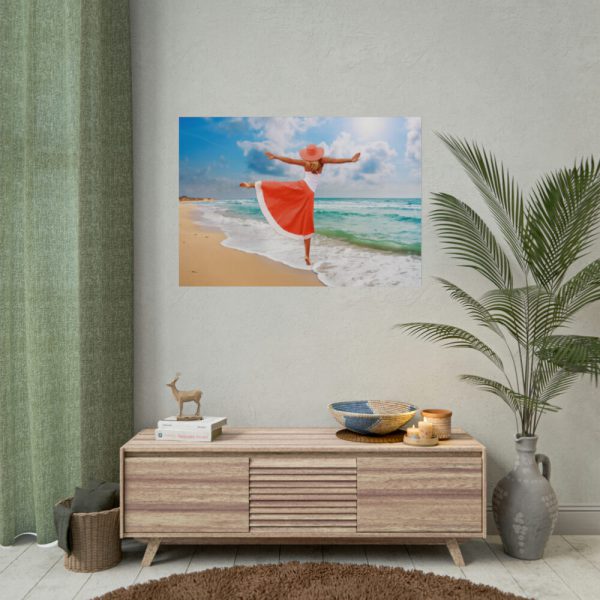 101875-813.jpg Woman Dance Beach Happy Poster