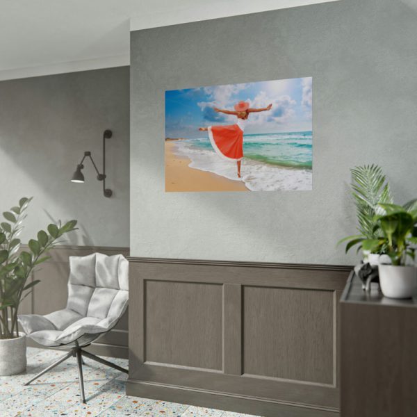 101875-814.jpg Woman Dance Beach Happy Poster