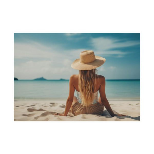 Young Woman On The Beach Poster