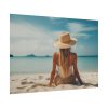 Young Woman On The Beach Poster