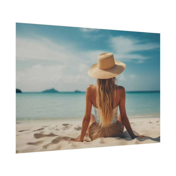 Young Woman On The Beach Poster - Image 13