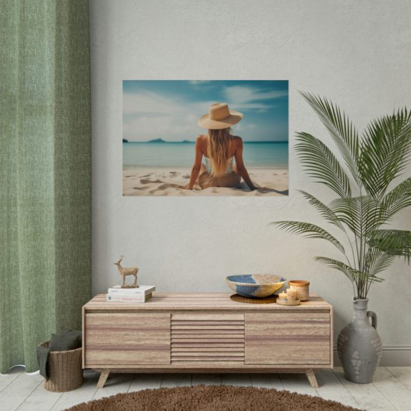 Young Woman On The Beach Poster