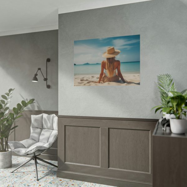 Young Woman On The Beach Poster