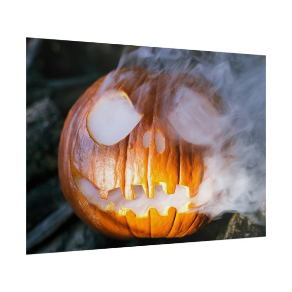 101875-82.jpg Carved Halloween Pumpkin With Smoke Poster