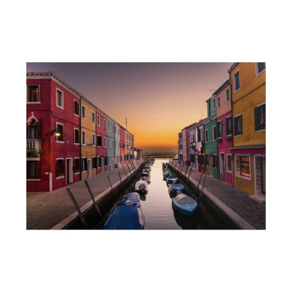 Sunset in Burano Poster