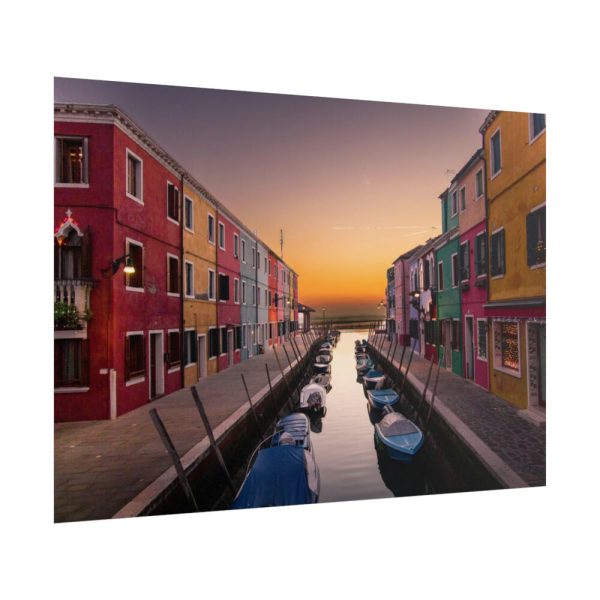 Sunset in Burano Poster
