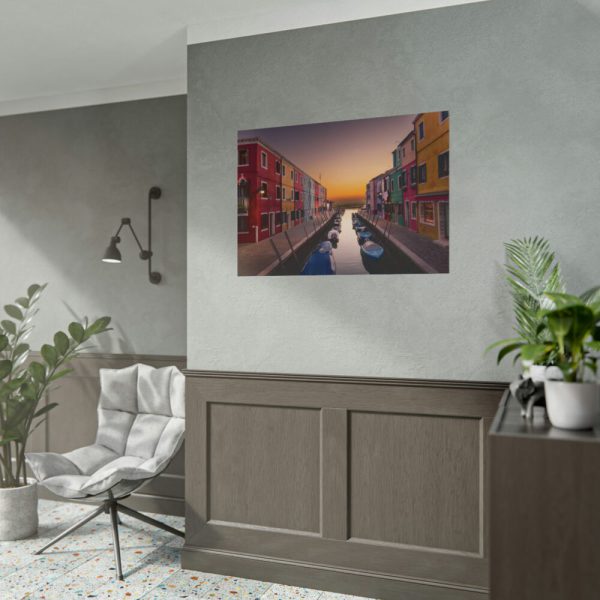 Sunset in Burano Poster