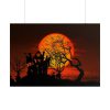 101875-86.jpg Halloween Mansion and Moon Poster