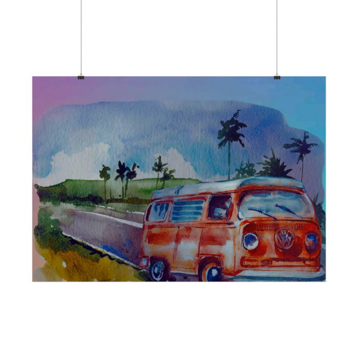 Vintage Hawaiian Bus Poster - Image 12