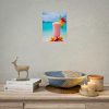 101879-3.jpg Tropical Colorful Drink on the White Sand Beach Poster