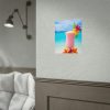 101879-4.jpg Tropical Colorful Drink on the White Sand Beach Poster