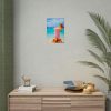 101882-3.jpg Tropical Colorful Drink on the White Sand Beach Poster