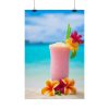 101884-1.jpg Tropical Colorful Drink on the White Sand Beach Poster