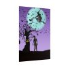 101894-102.jpg Witch Flying With Bats in Front of a Full Moon Poster
