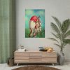 Easter Bunny Paints Eggs Poster