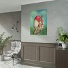 Easter Bunny Paints Eggs Poster