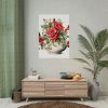 Floral Teapots Background Art Poster