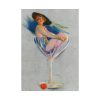 101894-235.jpg Glamorous Woman in a Wine Glass Poster