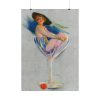 101894-236.jpg Glamorous Woman in a Wine Glass Poster