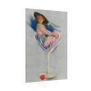 101894-237.jpg Glamorous Woman in a Wine Glass Poster