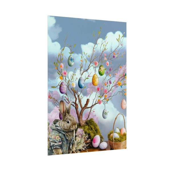 Easter Egg Tree And Rabbit Poster