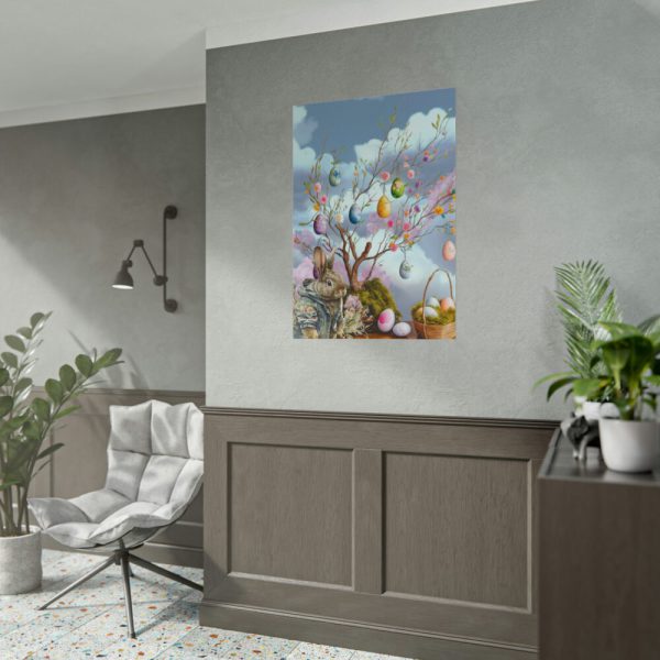 Easter Egg Tree And Rabbit Poster