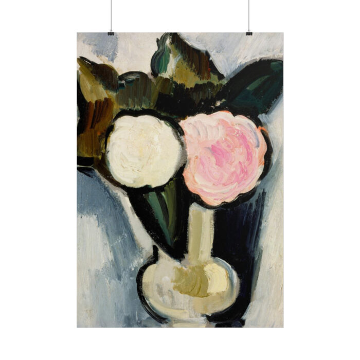 Pink and White Flowers in a Vase by Marsden Hartley Poster - Image 12