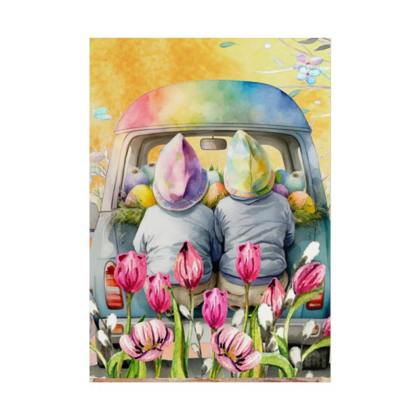 Spring Easter Gnomes On Van Poster