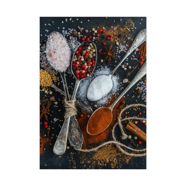 Different Spice, Seasonings in Spoon Poster