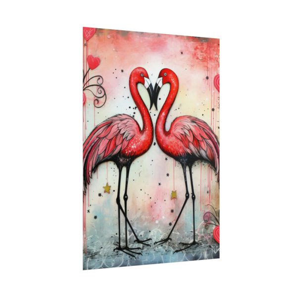 101894-372.jpg Valentine Flamingo Poster