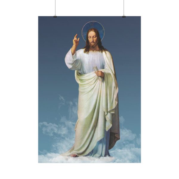 101894-391.jpg Jesus Christ in the Clouds Poster