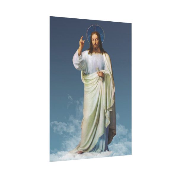 101894-392.jpg Jesus Christ in the Clouds Poster