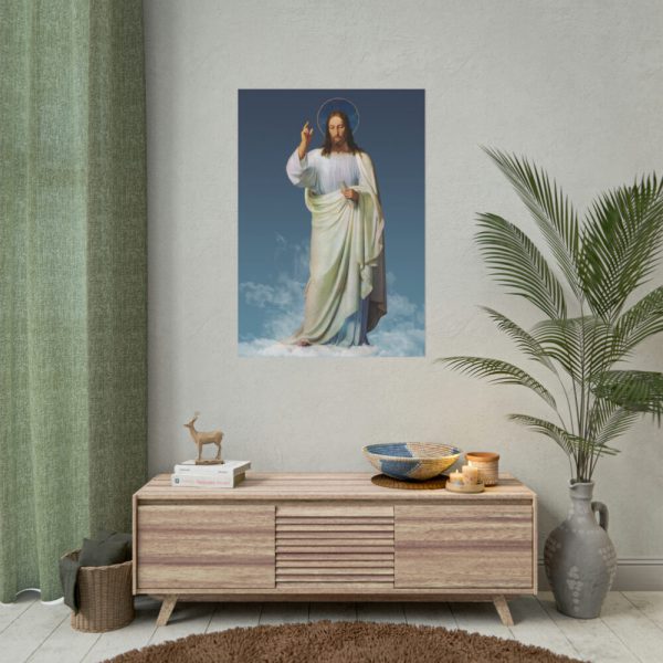 101894-393.jpg Jesus Christ in the Clouds Poster