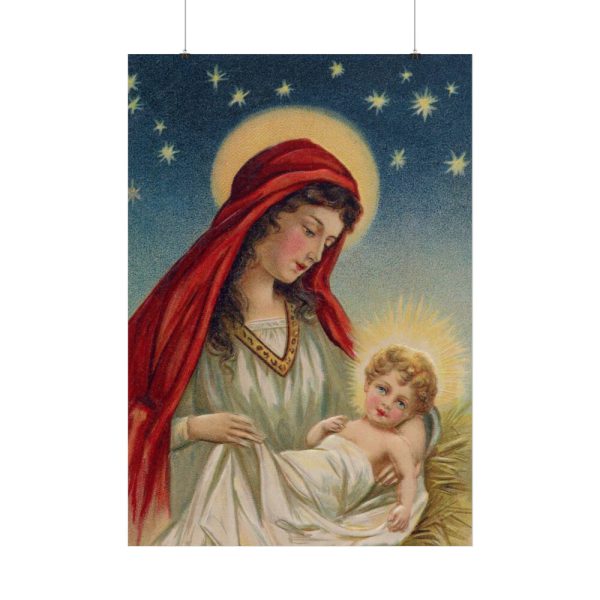 101894-396.jpg Vintage Christmas Jesus Mary Poster