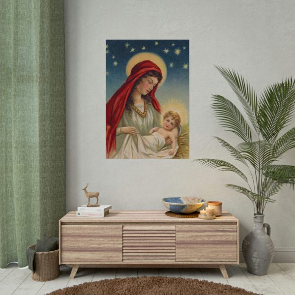 101894-398.jpg Vintage Christmas Jesus Mary Poster