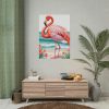 Flamingo On Tropical Beach Poster