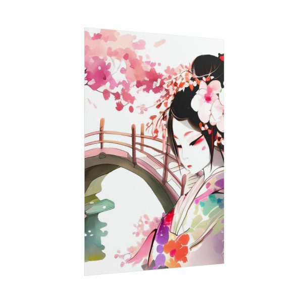 Japanese Garden Girl Character Poster