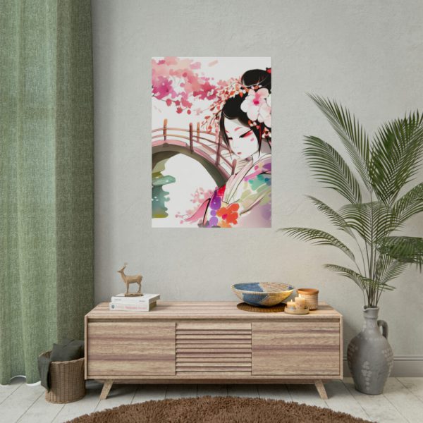 Japanese Garden Girl Character Poster