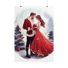 Christmas Romance Couple Art Poster