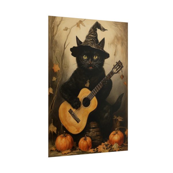 101894-87.jpg Black Cat Musician Poster Poster