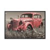 88289-1.jpg Car Vintage Red Rusty Framed Canvas