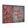 Valentines Day Red Heart Framed Canvas
