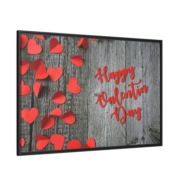 Valentines Day Red Heart Framed Canvas