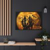 88289-114.jpg Halloween Castle Weird Surreal Atmosphere Framed Canvas
