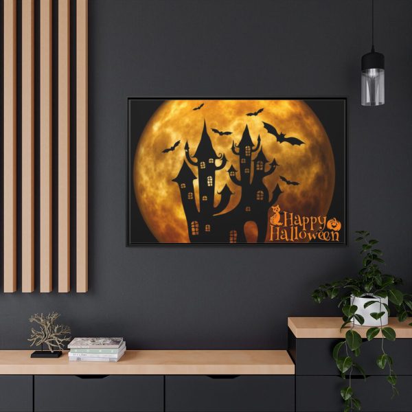 88289-114.jpg Halloween Castle Weird Surreal Atmosphere Framed Canvas