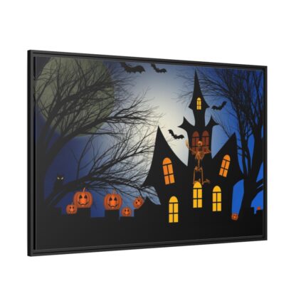 Halloween in Darkness Framed Canvas