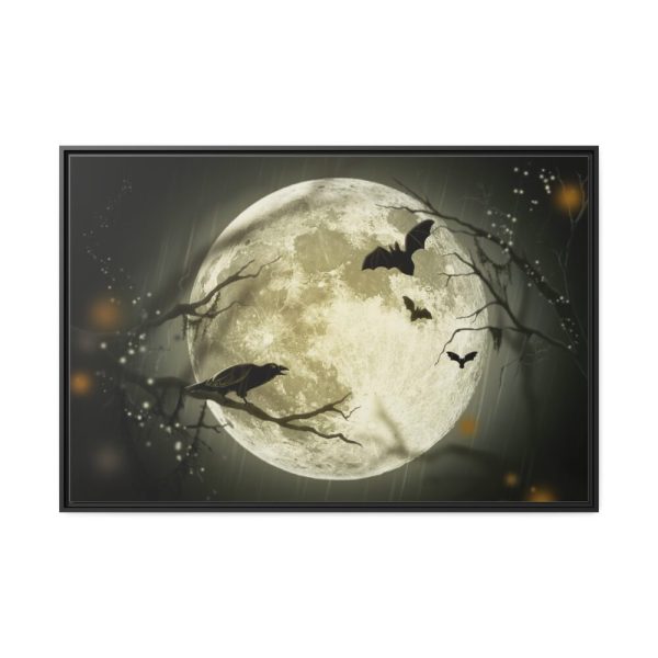 88289-126.jpg Full Moon on Halloween Framed Canvas