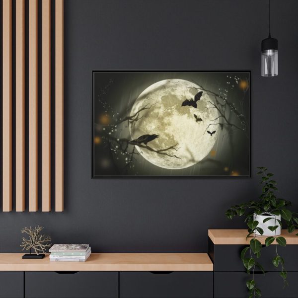 88289-129.jpg Full Moon on Halloween Framed Canvas